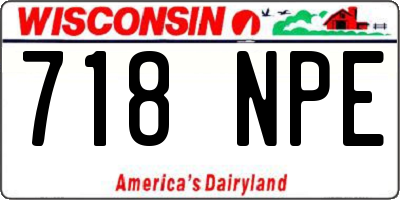 WI license plate 718NPE