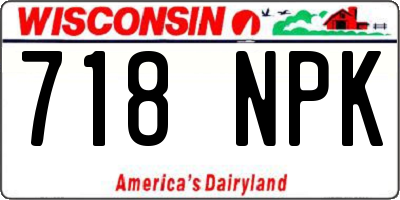 WI license plate 718NPK