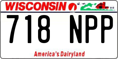 WI license plate 718NPP
