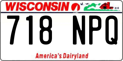 WI license plate 718NPQ