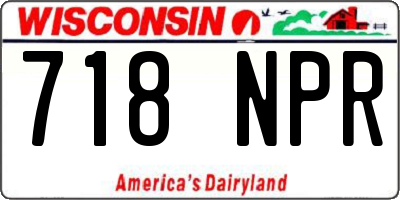 WI license plate 718NPR