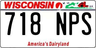 WI license plate 718NPS
