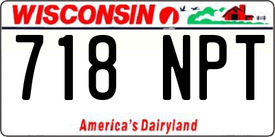WI license plate 718NPT