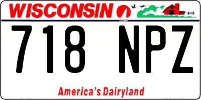 WI license plate 718NPZ