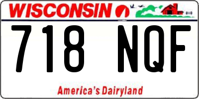 WI license plate 718NQF