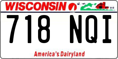WI license plate 718NQI