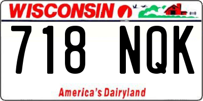 WI license plate 718NQK