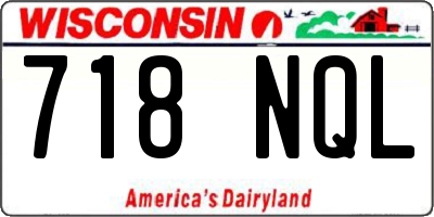 WI license plate 718NQL