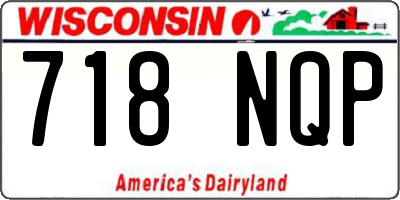WI license plate 718NQP