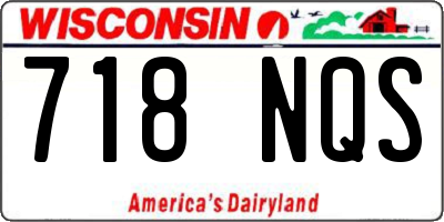 WI license plate 718NQS