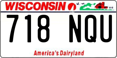 WI license plate 718NQU