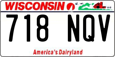 WI license plate 718NQV
