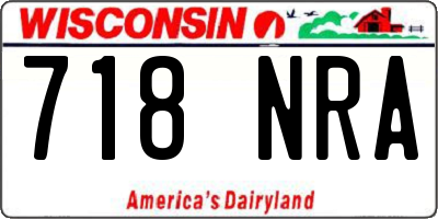 WI license plate 718NRA