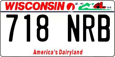 WI license plate 718NRB