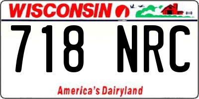 WI license plate 718NRC