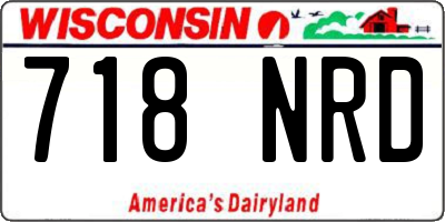 WI license plate 718NRD