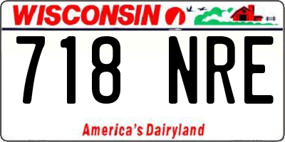 WI license plate 718NRE