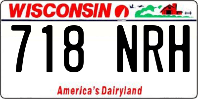 WI license plate 718NRH