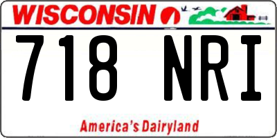 WI license plate 718NRI