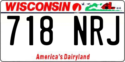 WI license plate 718NRJ
