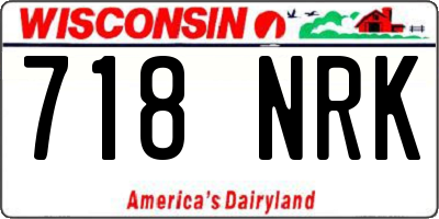 WI license plate 718NRK