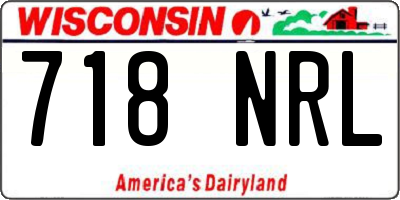 WI license plate 718NRL