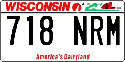 WI license plate 718NRM