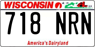 WI license plate 718NRN