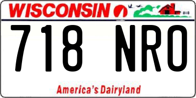 WI license plate 718NRO