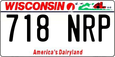 WI license plate 718NRP