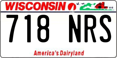 WI license plate 718NRS