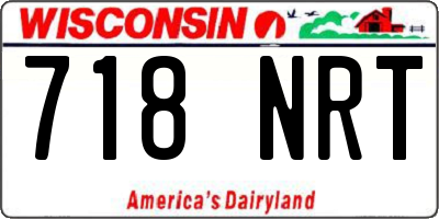 WI license plate 718NRT
