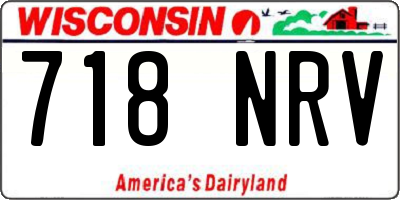 WI license plate 718NRV