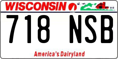 WI license plate 718NSB