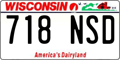 WI license plate 718NSD