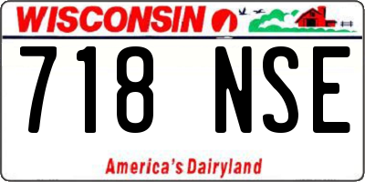 WI license plate 718NSE