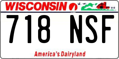 WI license plate 718NSF