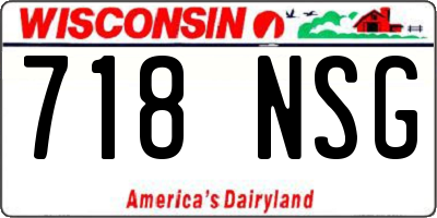 WI license plate 718NSG