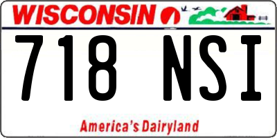 WI license plate 718NSI