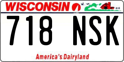 WI license plate 718NSK