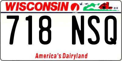 WI license plate 718NSQ