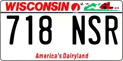 WI license plate 718NSR
