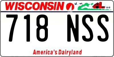 WI license plate 718NSS