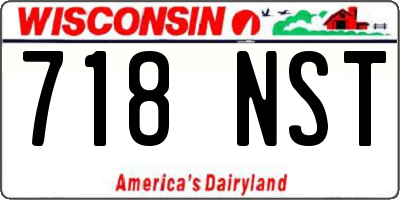 WI license plate 718NST