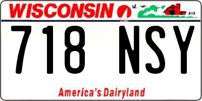 WI license plate 718NSY