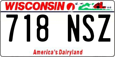 WI license plate 718NSZ