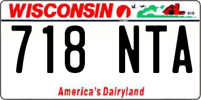 WI license plate 718NTA