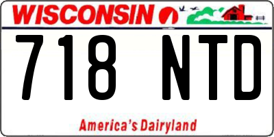 WI license plate 718NTD