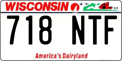 WI license plate 718NTF