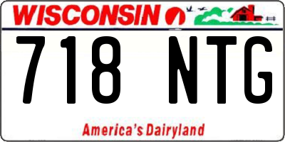WI license plate 718NTG